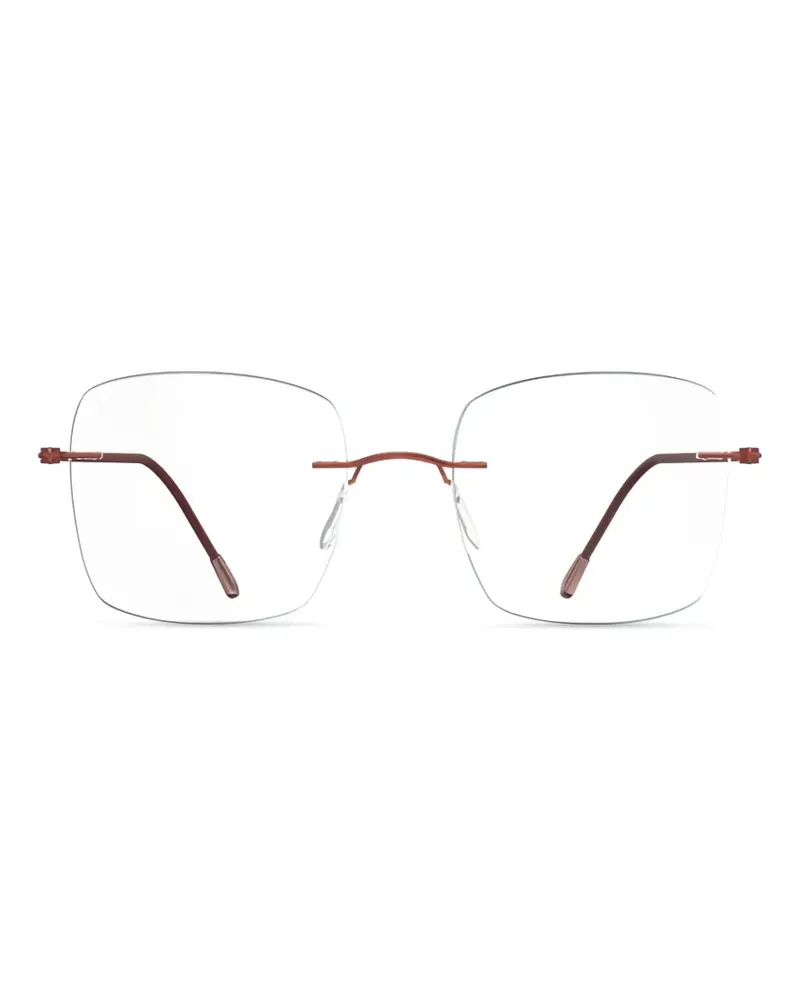 Silhouette rimless geometric-frame glasses - Rot Rot