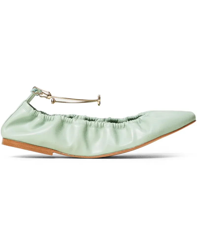 Twin-Set Ballerinas mit Knöchelband - Grün Grün