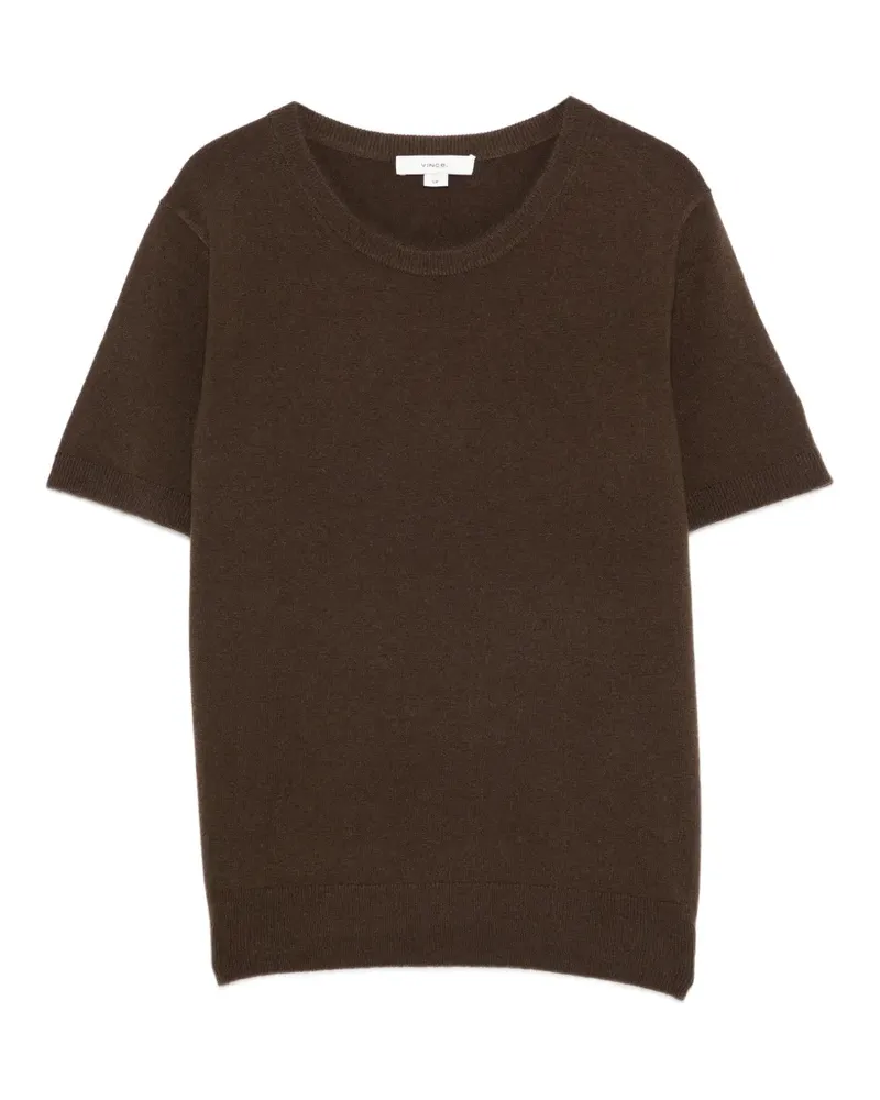 Vince T-Shirt mit rundem Ausschnitt - Braun Braun