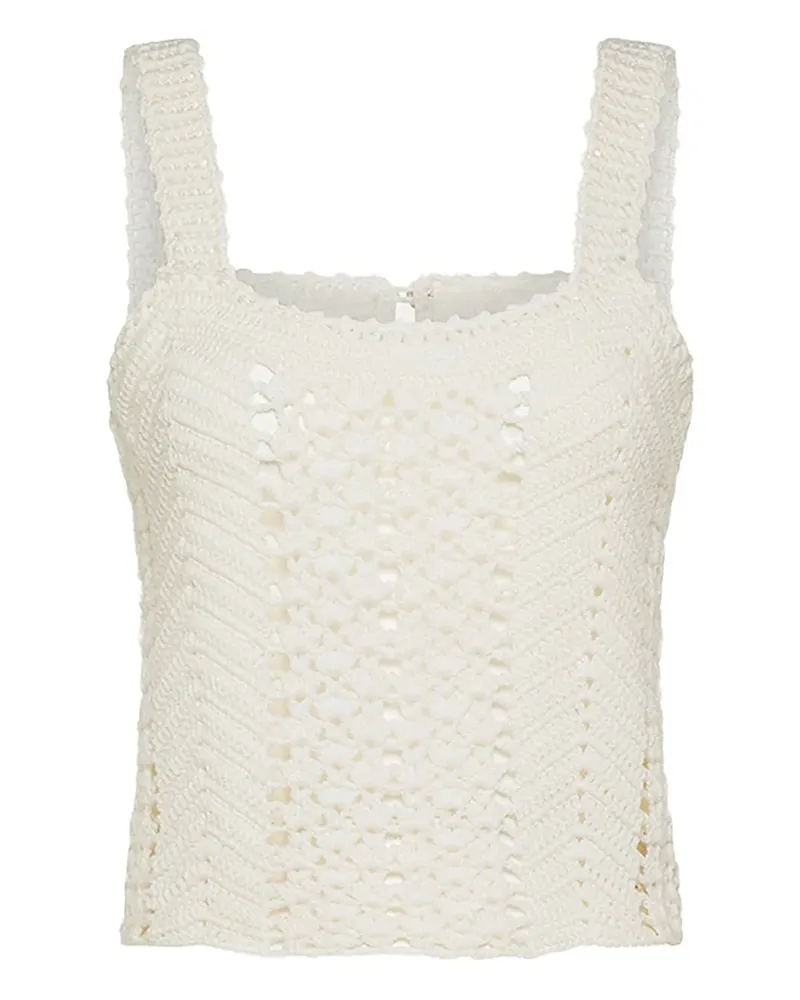 forte_forte crochet top - Nude Nude