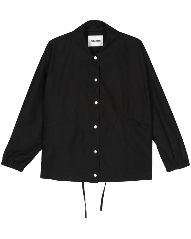 Jil Sander Hemdjacke mit Logo-Print - Schwarz Schwarz