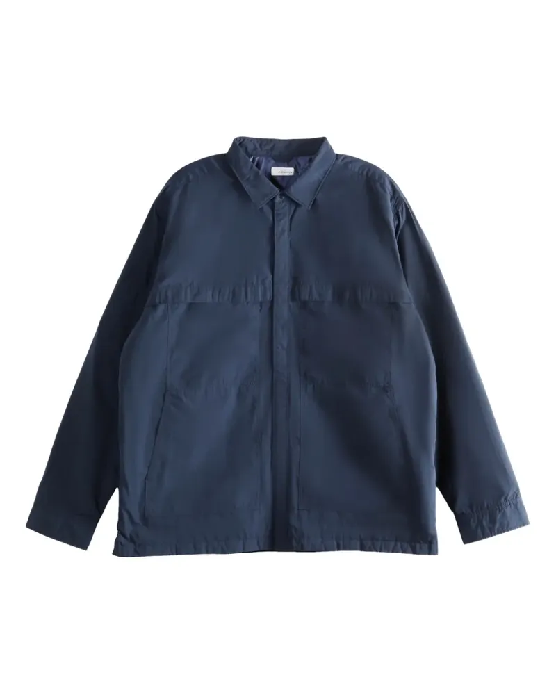 nanamica waterproof shirt jacket - Blau Blau