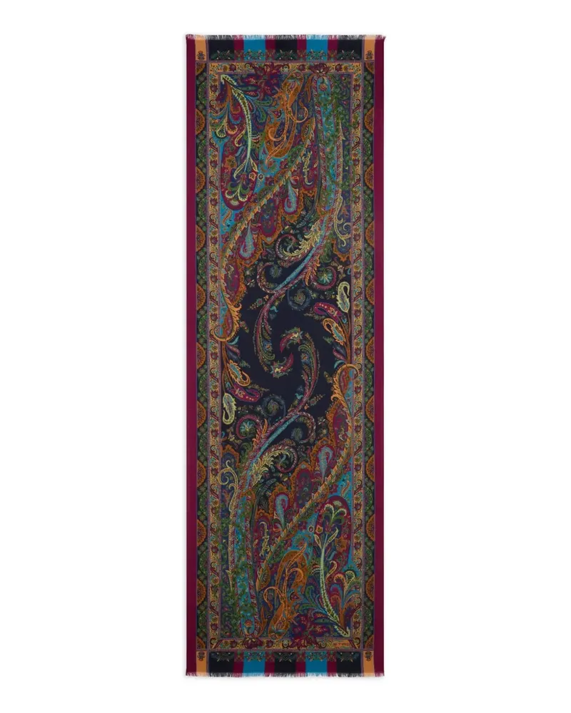 Etro Schal mit Paisley-Jacquardmuster - Rot Rot