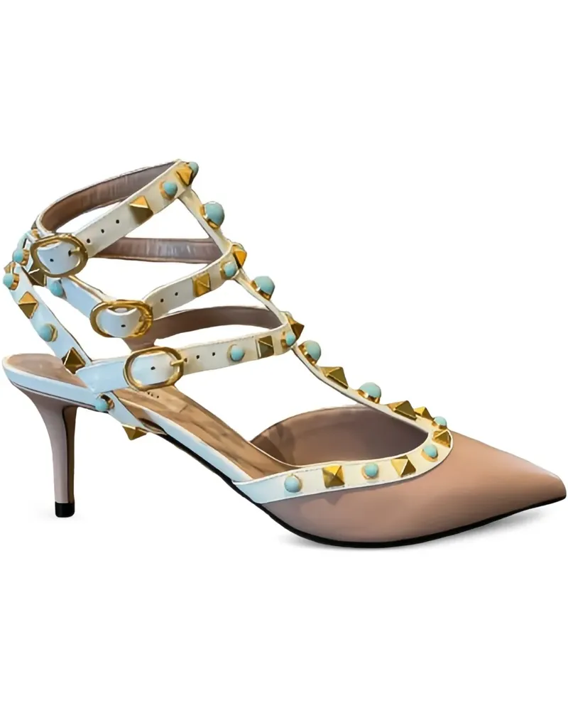 Valentino Garavani Schnürschuhe mit Nieten - Nude Nude
