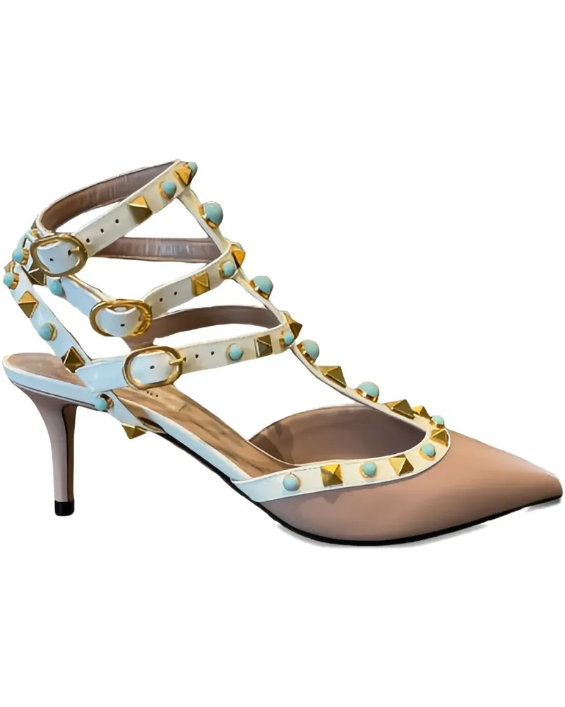 Valentino Garavani Schnürschuhe mit Nieten - Nude Nude