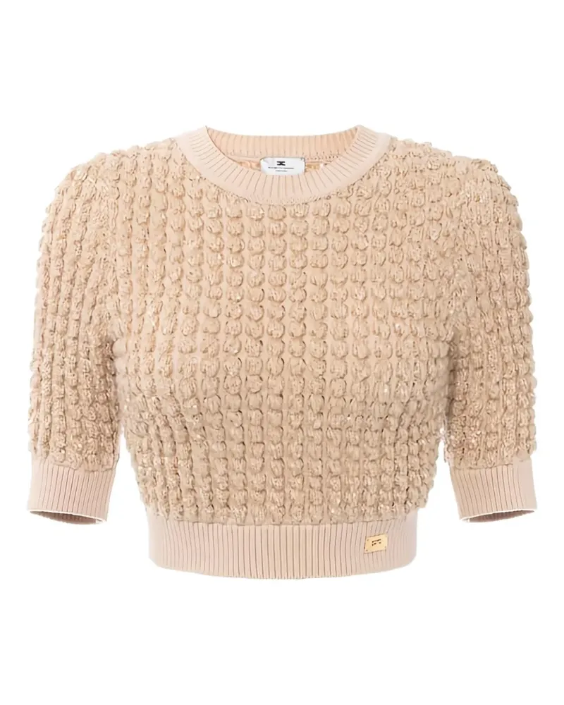 Elisabetta Franchi Gestricktes Cropped-Oberteil - Nude Nude