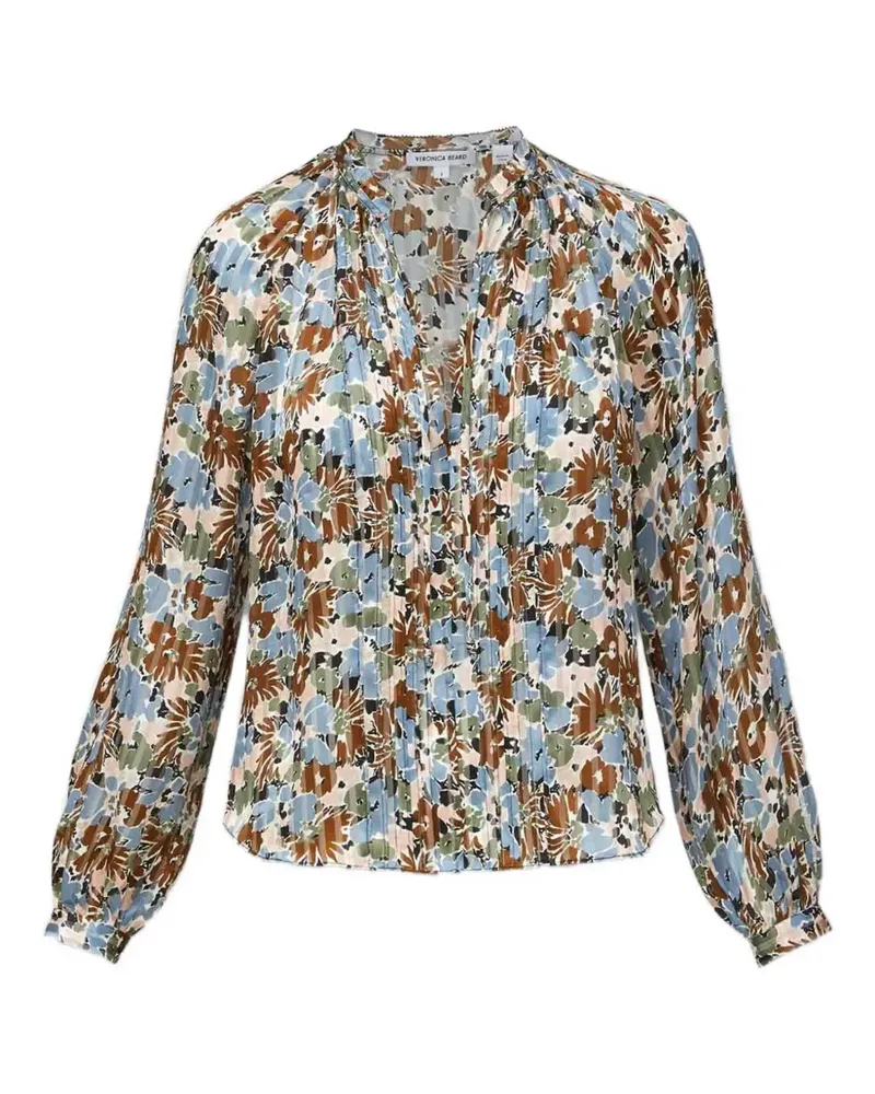 Veronica Beard Bluse mit Blumen-Print - Blau Blau