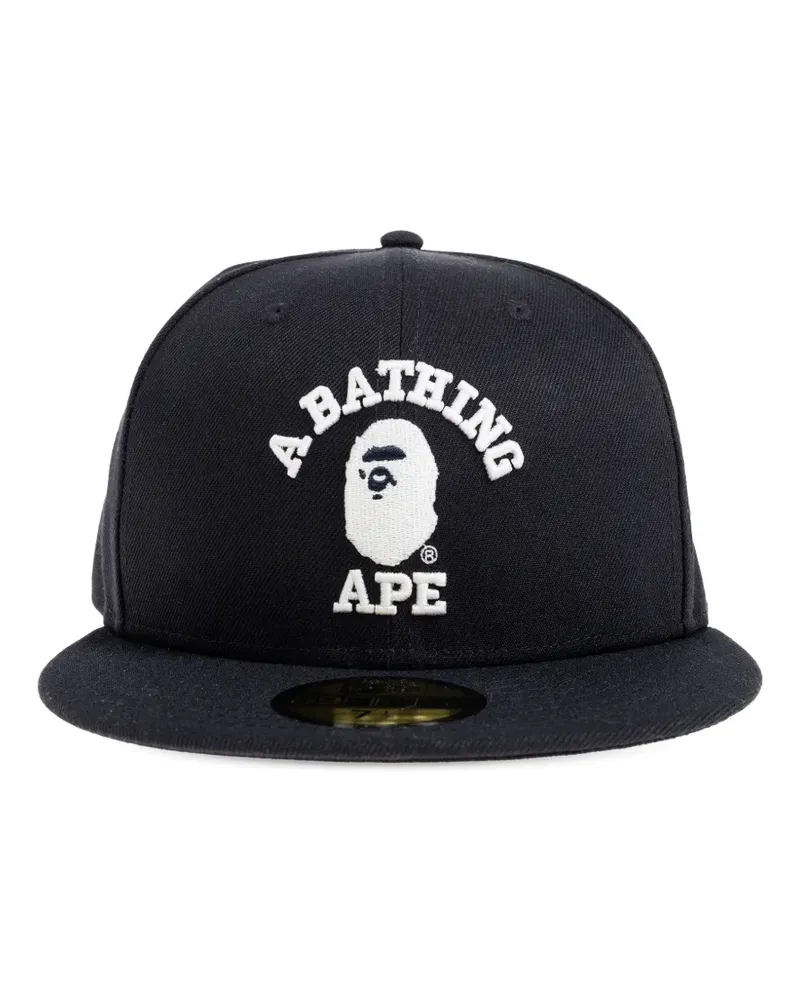 BAPE x New Era 59Fifty Low Profile logo-detail cap - Blau Blau