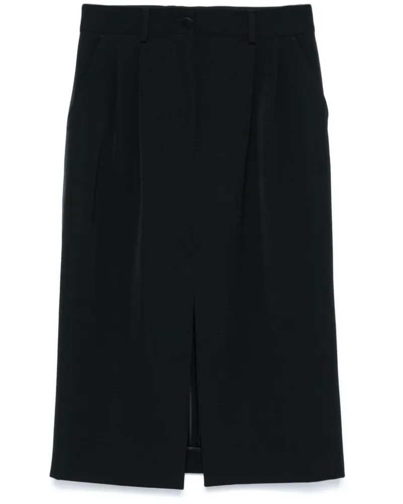 Dolce & Gabbana Midirock mit Falten - Schwarz Schwarz