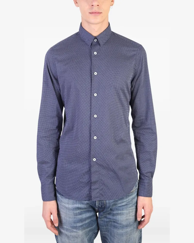 Dell'oglio Klassisches Hemd - Blau Blau