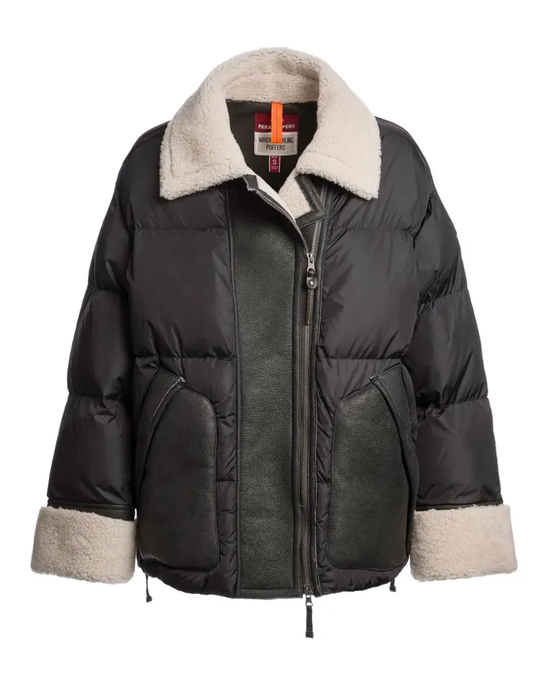 Parajumpers Chyna Steppjacke mit Shearling-Besatz - Schwarz Schwarz