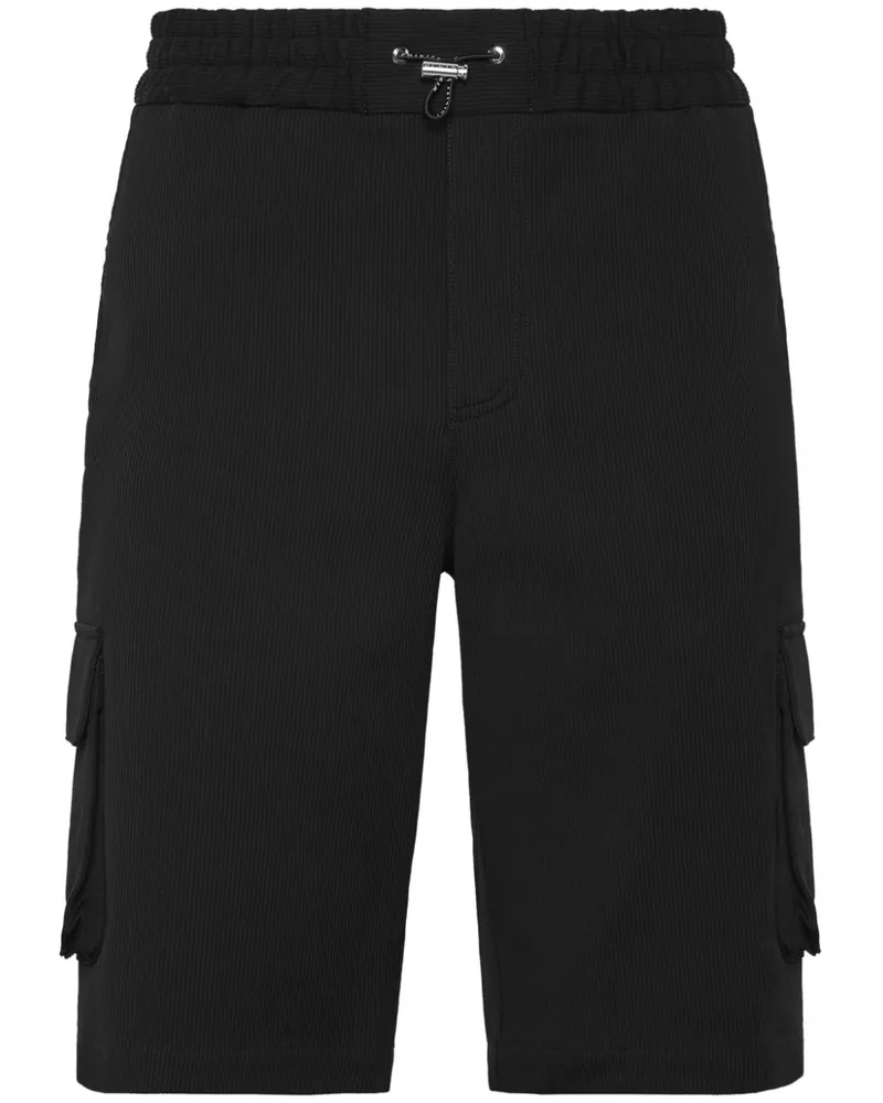 Philipp Plein Klassische Cargo-Shorts - Schwarz Schwarz