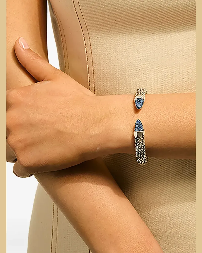 John Hardy Armband aus Sterlingsilber mit Saphir Silber