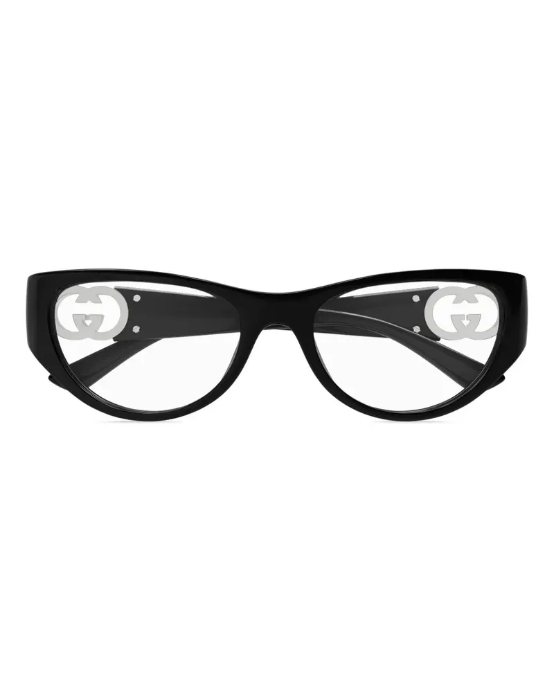Gucci Brille mit Cat-Eye-Gestell - Schwarz Schwarz