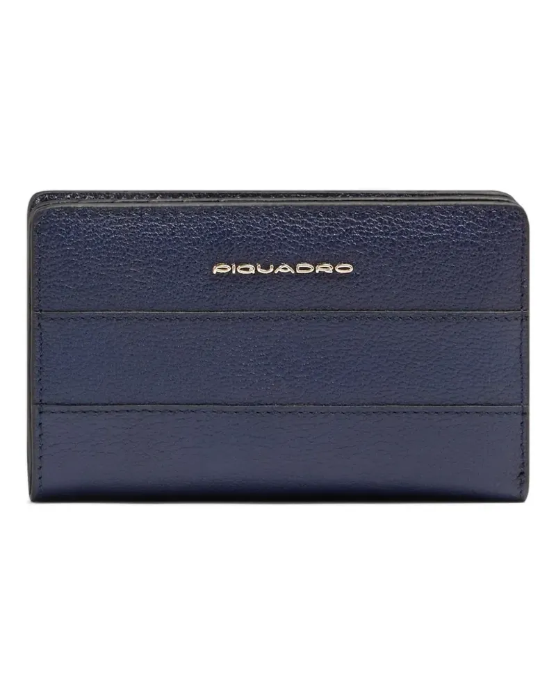 Piquadro bifold leather wallet - Blau Blau