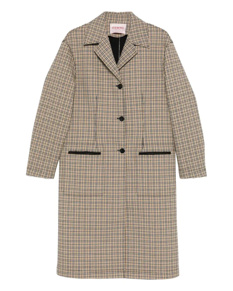 Iceberg checked coat - Nude Nude