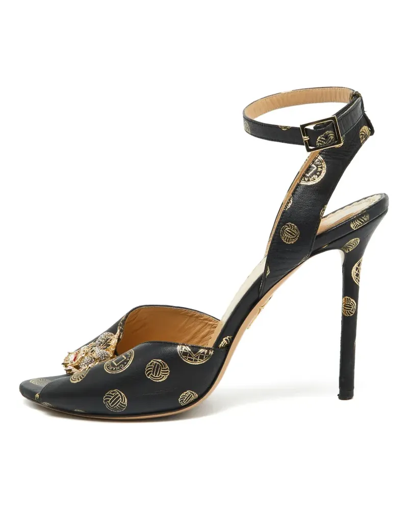 Charlotte Olympia Sandalen mit Knöchelriemen - Schwarz Schwarz