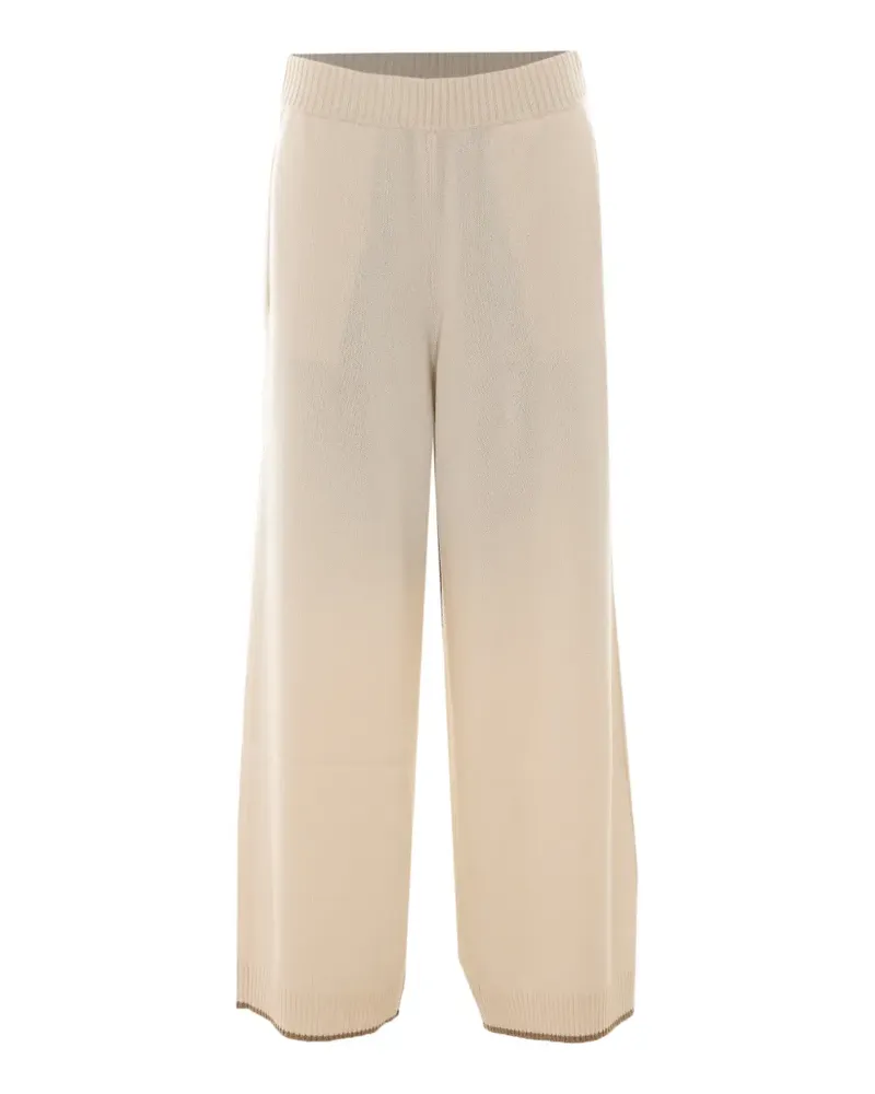 Brunello Cucinelli elasticated-waist cashmere trousers - Nude Nude