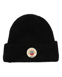 Bally Beanie mit Logo-Patch Schwarz