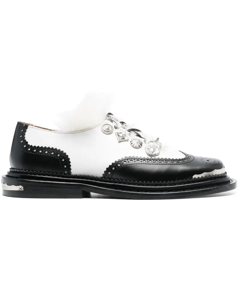 Toga Verzierte Oxford-Schuhe 35mm - Schwarz Schwarz