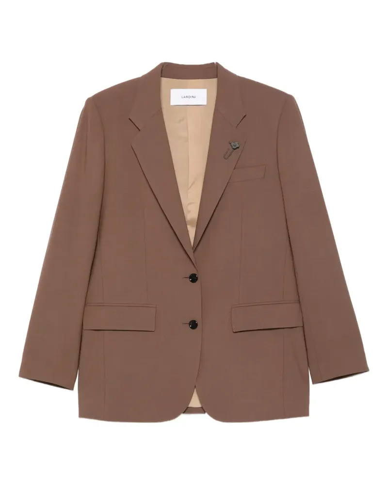 LARDINI button-fastening flap-pocket blazer - Braun Braun