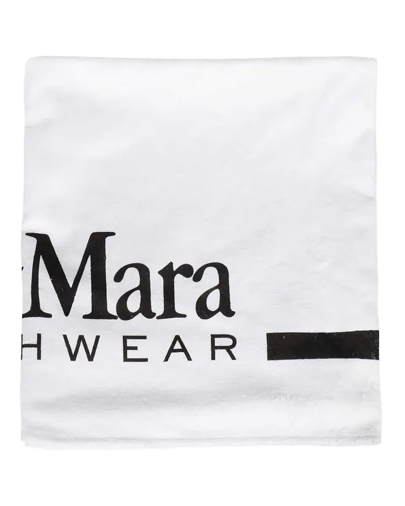 Max Mara logo beach towel - Weiß Weiß