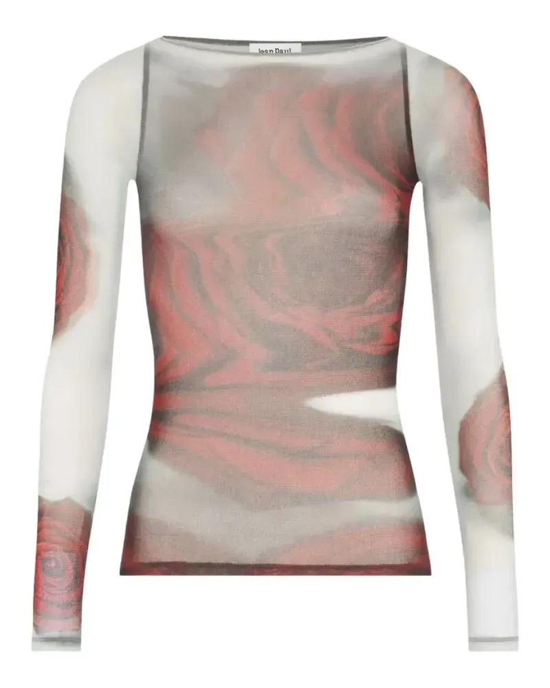 Jean Paul Gaultier Blurry Roses Oberteil - Rot Rot