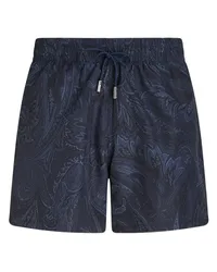 Etro Badeshorts mit Paisley-Print Blau