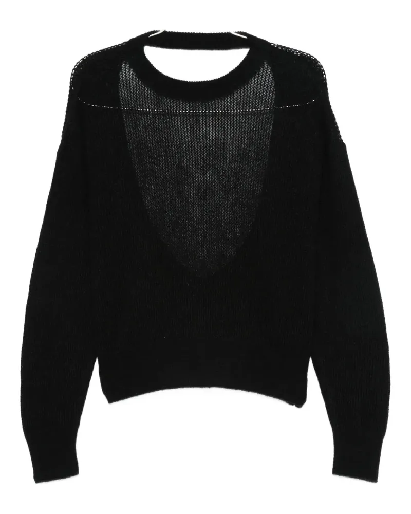 Haikure Pullover mit Lochmuster - Schwarz Schwarz