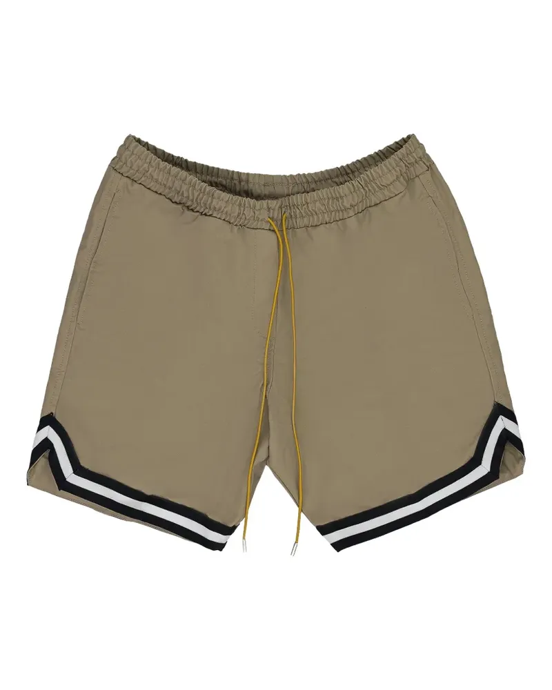 RHUDE striped-trim twill swim shorts - Grün Grün