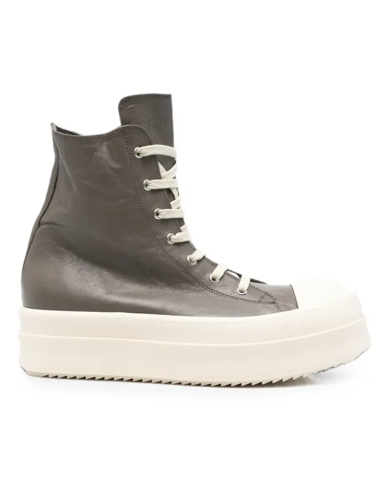 Rick Owens leather hi-top sneakers - Grau Grau