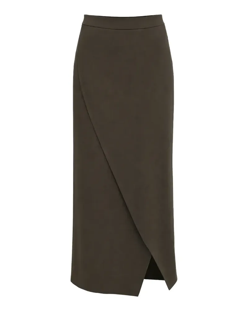 Gloria Coelho Gerader Rock mit Tulpen-Effekt - Grün Grün