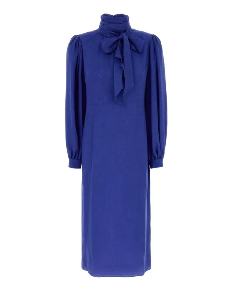 Gucci pussy-bow open-back dress - Blau Blau