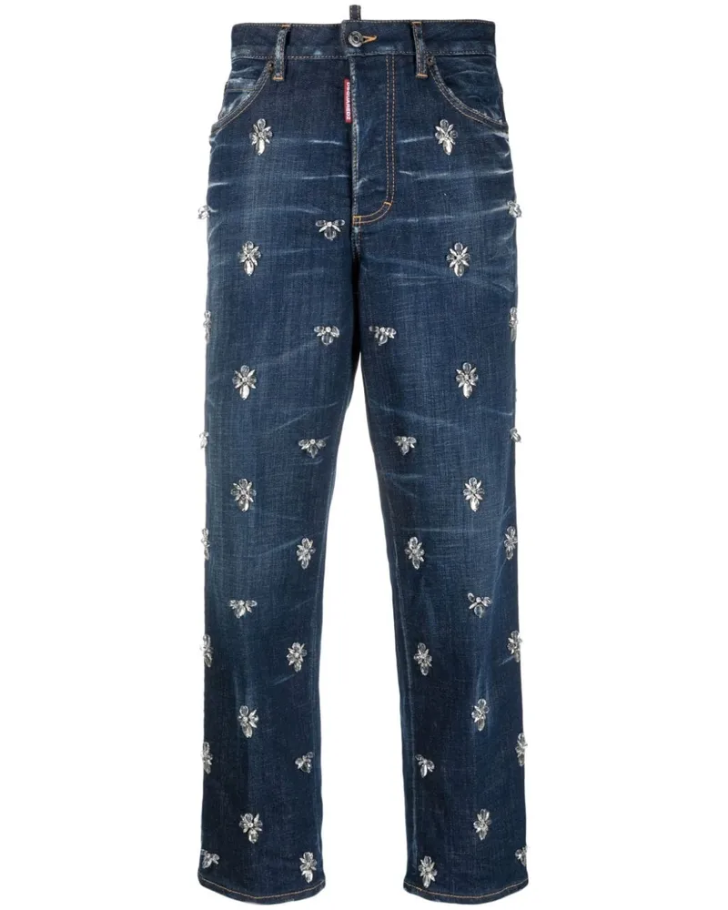 Dsquared2 Crystal Flies Jeans - Blau Blau