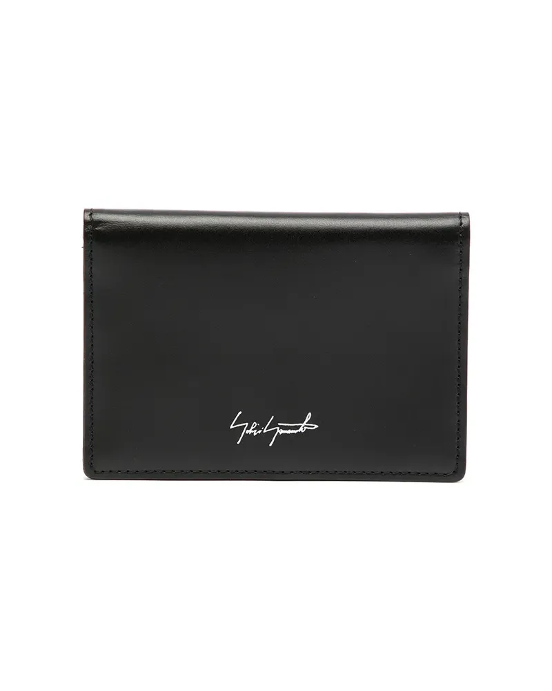 Yohji Yamamoto Portemonnaie mit Klappe - Schwarz Schwarz