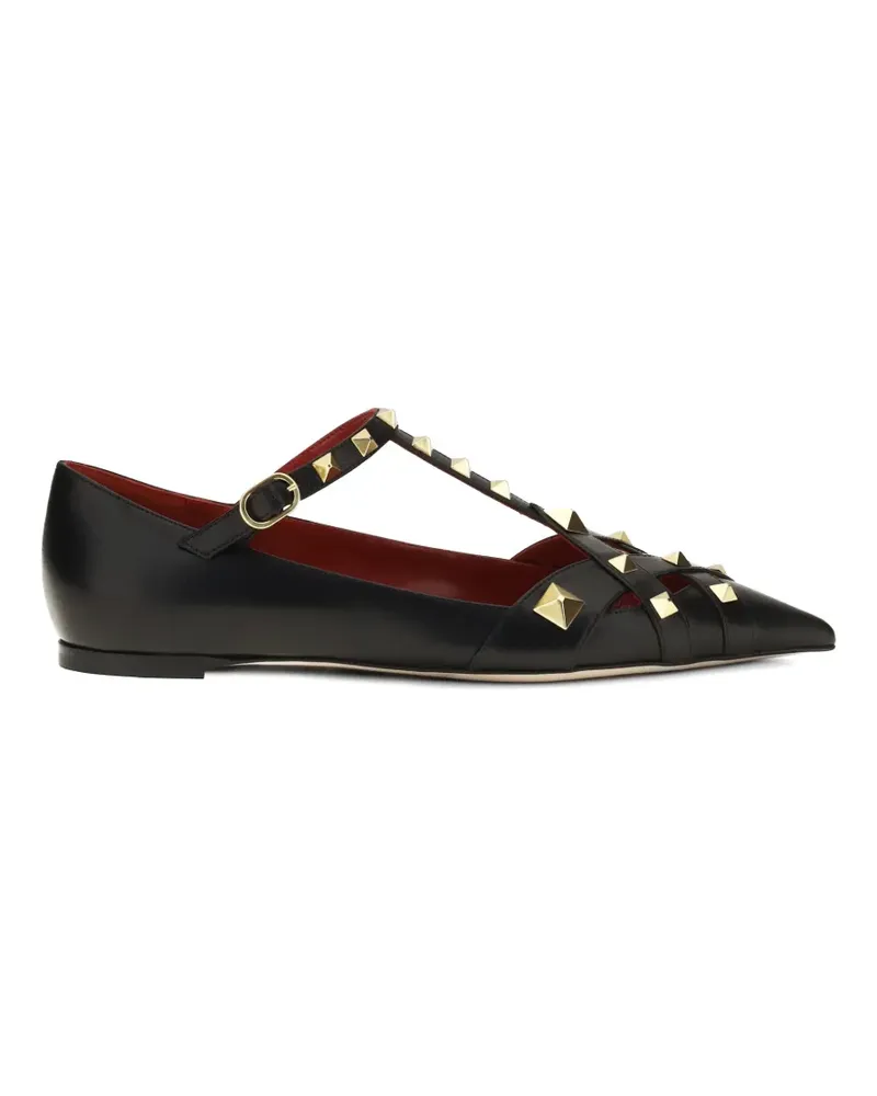 Valentino Garavani Studdy cage flat pumps - Schwarz Schwarz