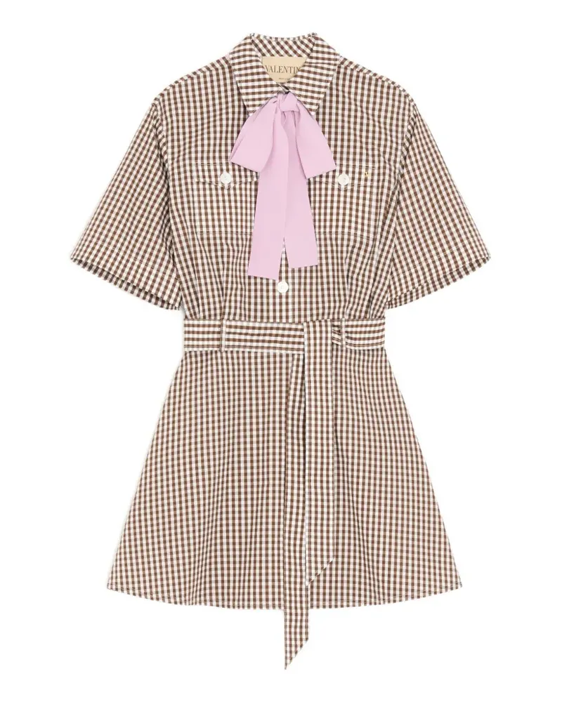 Valentino Garavani short dress in Vichy cotton - Braun Braun