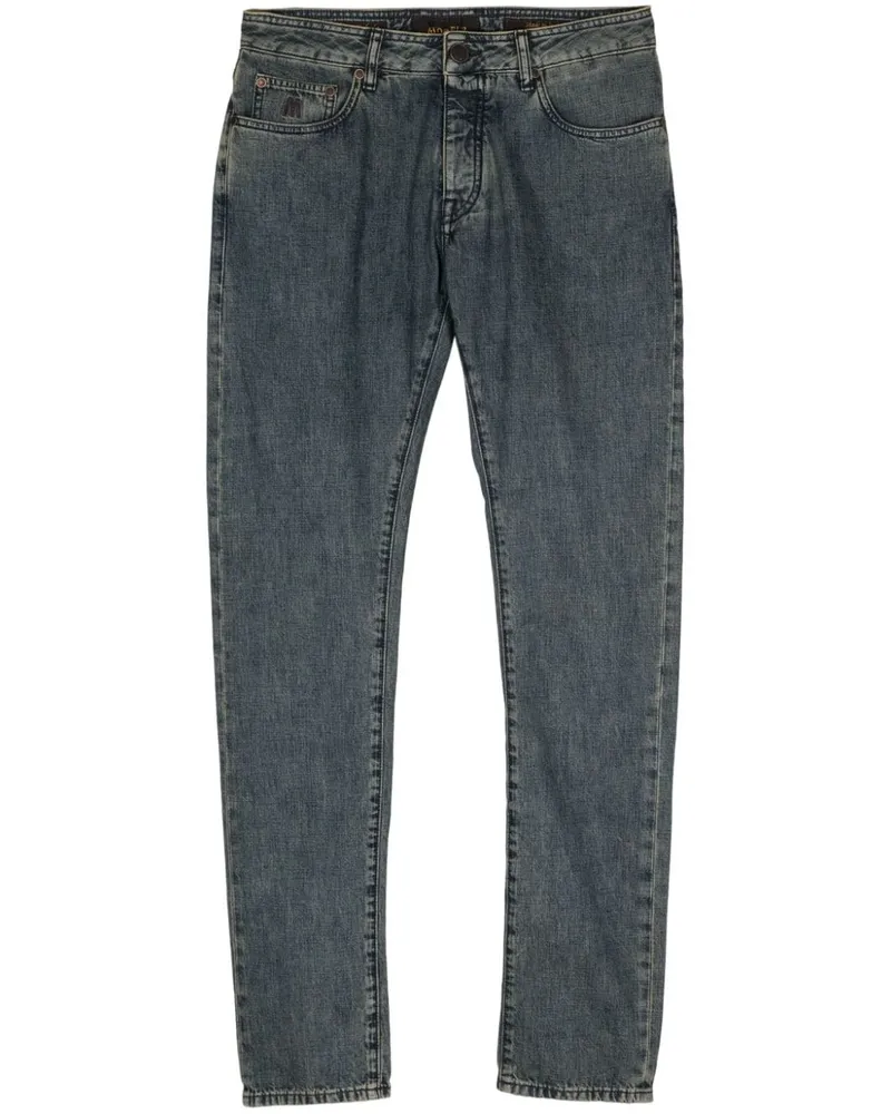 MOORER Schmale Credi-01A Jeans - Blau Blau
