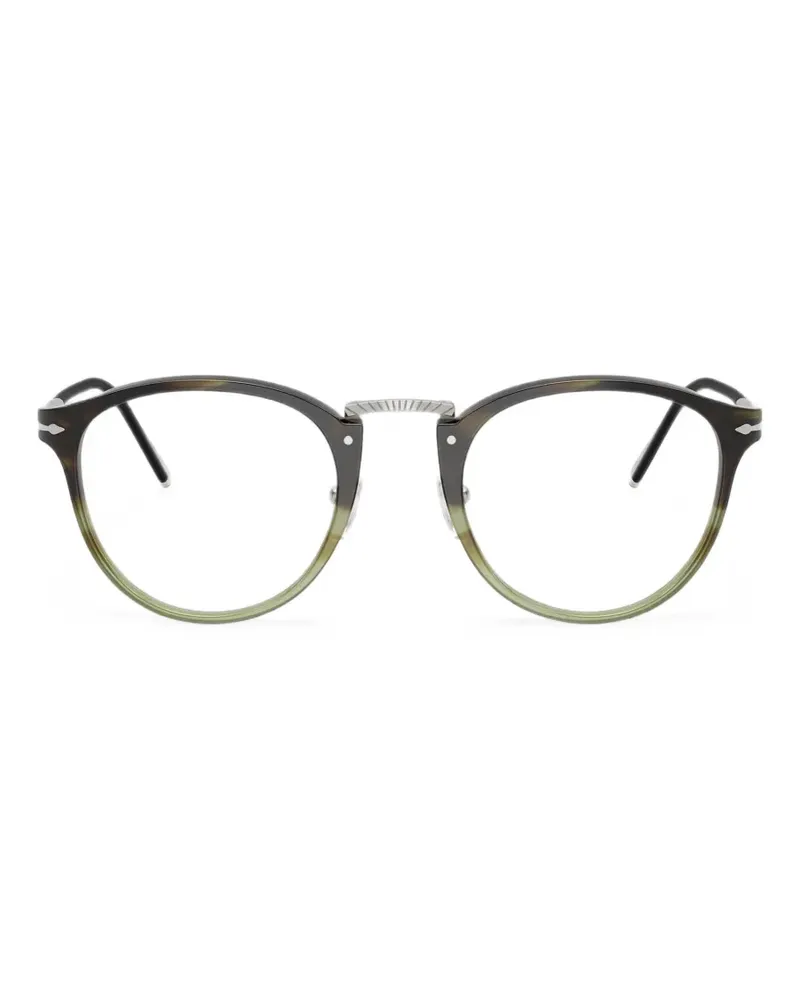 Persol x Olivetti Brille mit rundem Gestell - Braun Braun