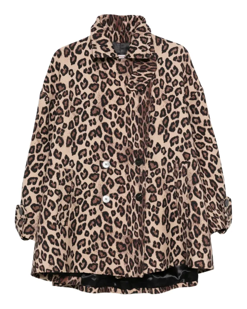 Alberto Biani Cabanjacke mit Animal-Print - Braun Braun
