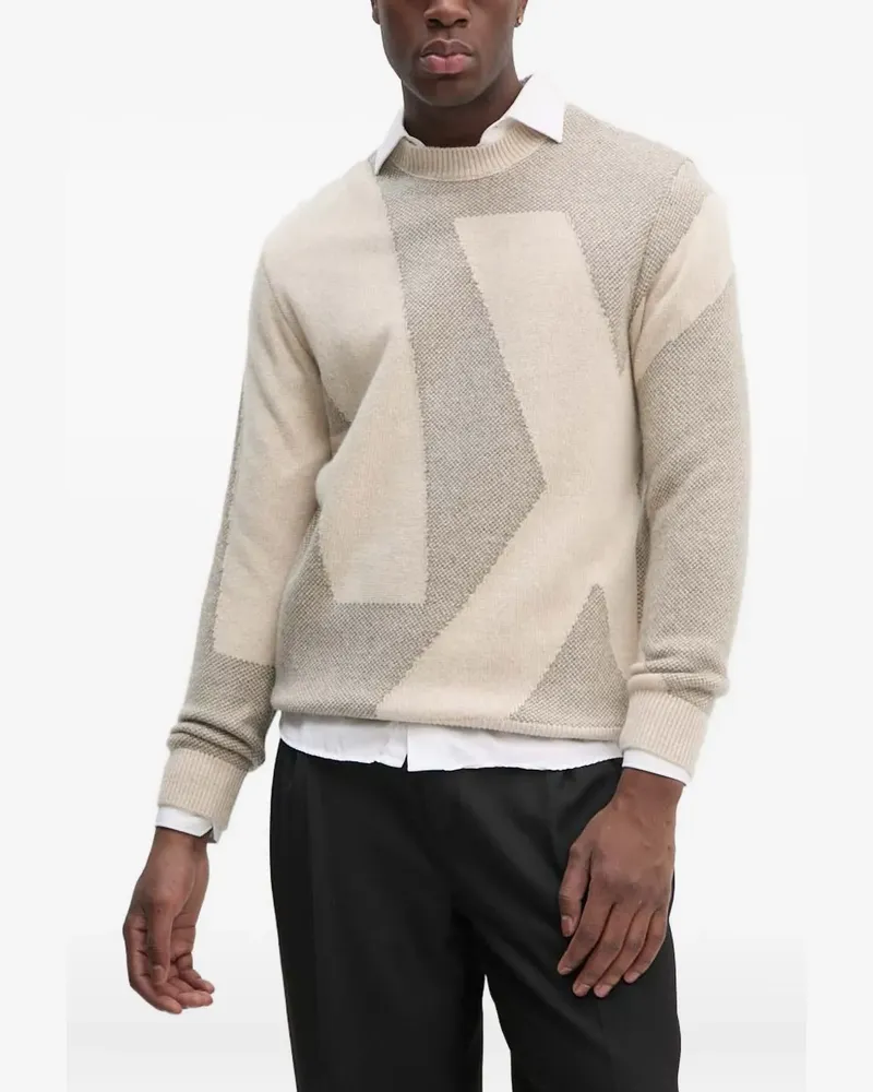 Armani Exchange Pullover mit Logo-Einsatz - Grau Grau