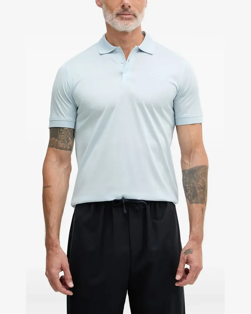 Karl Lagerfeld Poloshirt mit Logo-Stickerei - Blau Blau