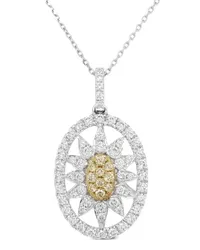 HYT Jewelry 18kt Gold- und Platinhalskette Silber