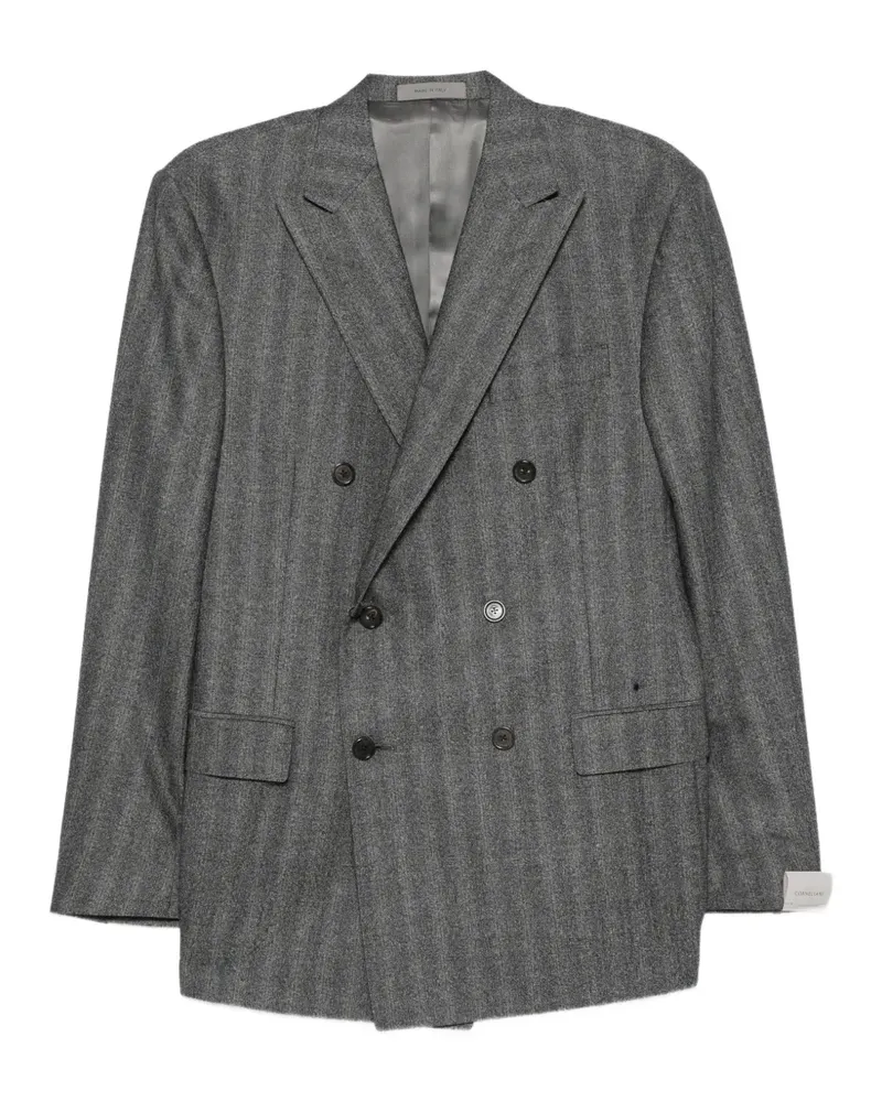 Corneliani herringbone double-breasted suit - Grau Grau