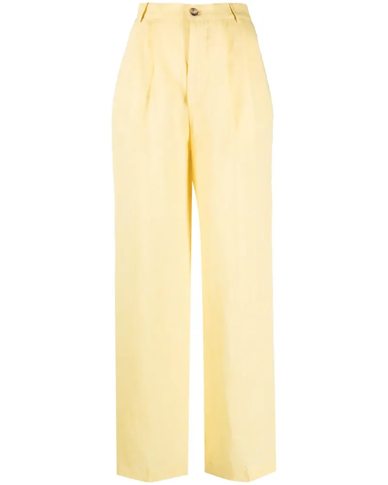 Forte Couture Weite Taillenhose - Gelb Gelb