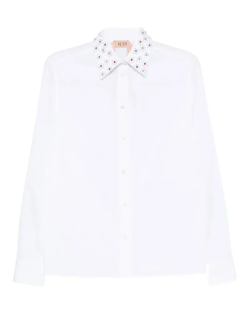 N° 21 crystal-embellished shirt - Weiß Weiß