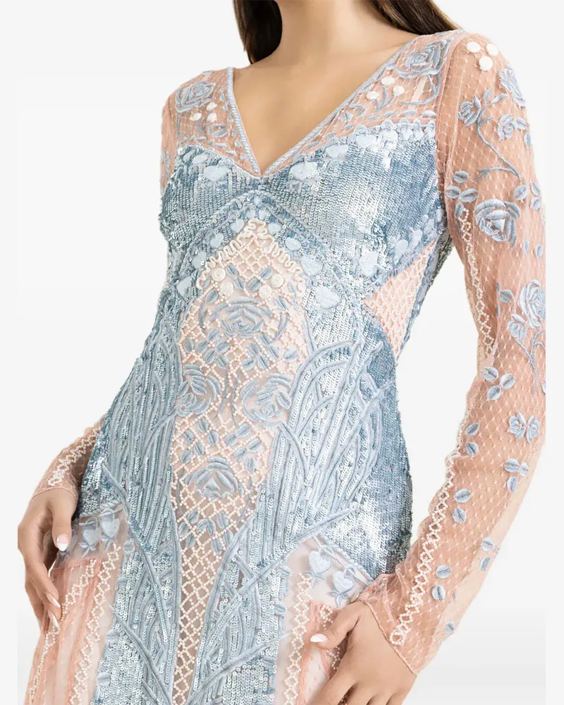 Temperley London Gigi sequin-embellished maxi dress - Blau Blau