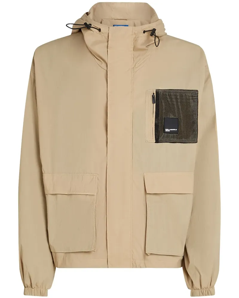 Karl Lagerfeld Jacke mit Logo-Patch - Nude Nude