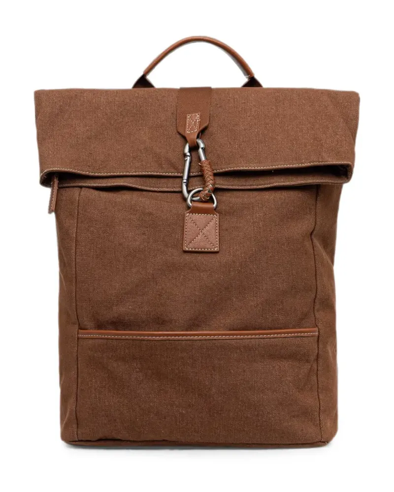 Benetton carabiner-fastening backpack - Braun Braun