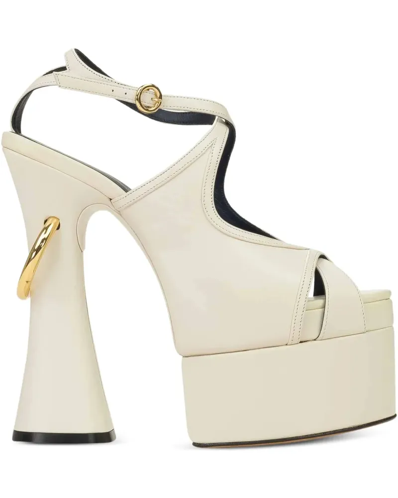 Lanvin Plateau-Sandalen mit Ringdetail 105mm - Nude Nude